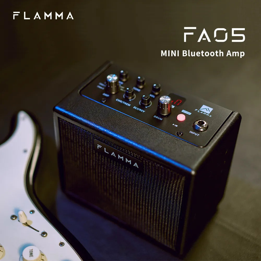 FLAMMA FA05 מגבר גיטרה חשמלית מגבר Bluetooth Combo מגבר רמקול מיני נייד עם 7 דגמי קדם מגבר 40 מכונת תופים